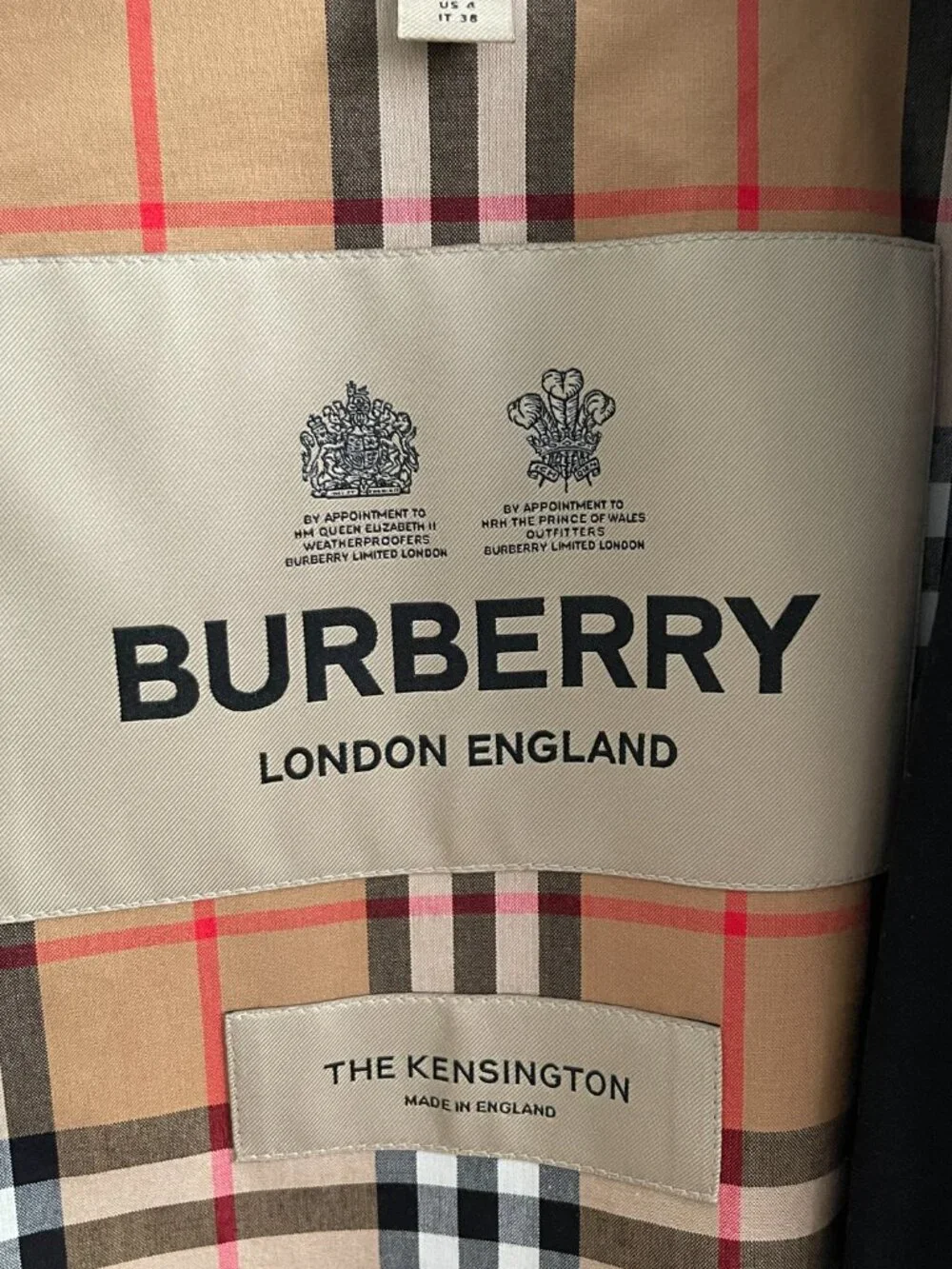 Burberry Mid-length Kensington Heritage Trench Coat - Black - US 4 UK 6 - Picture 8 of 10